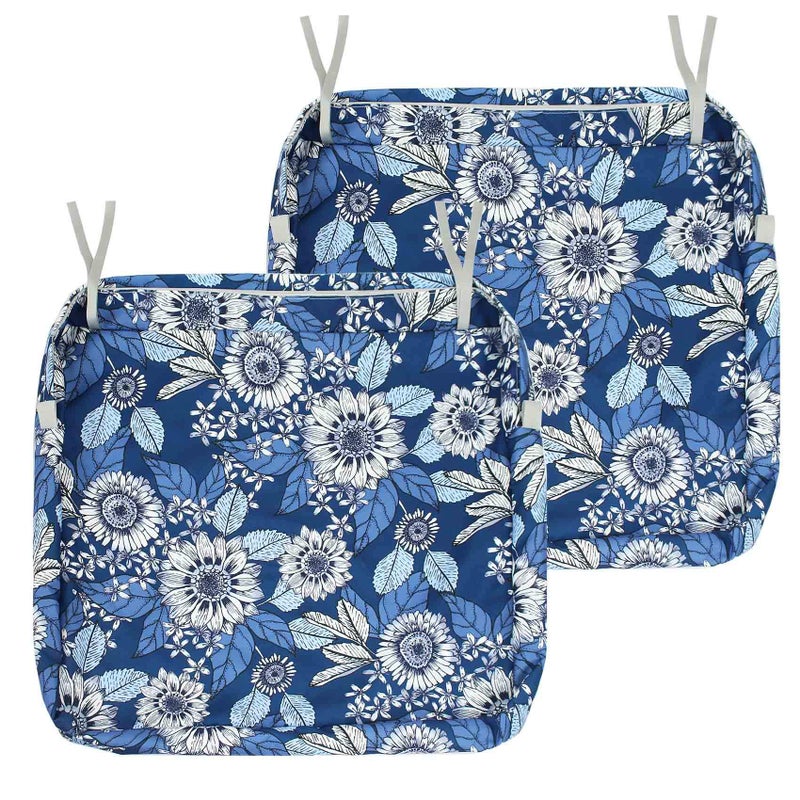 NettyPro NettyPro Patio Chair Seat Cushion Cover 2 Pack Outdoor Waterproof UV Resistant Cushion Slip Cover 20 Wide x 18 deep x 4 Thick 2 Pack 