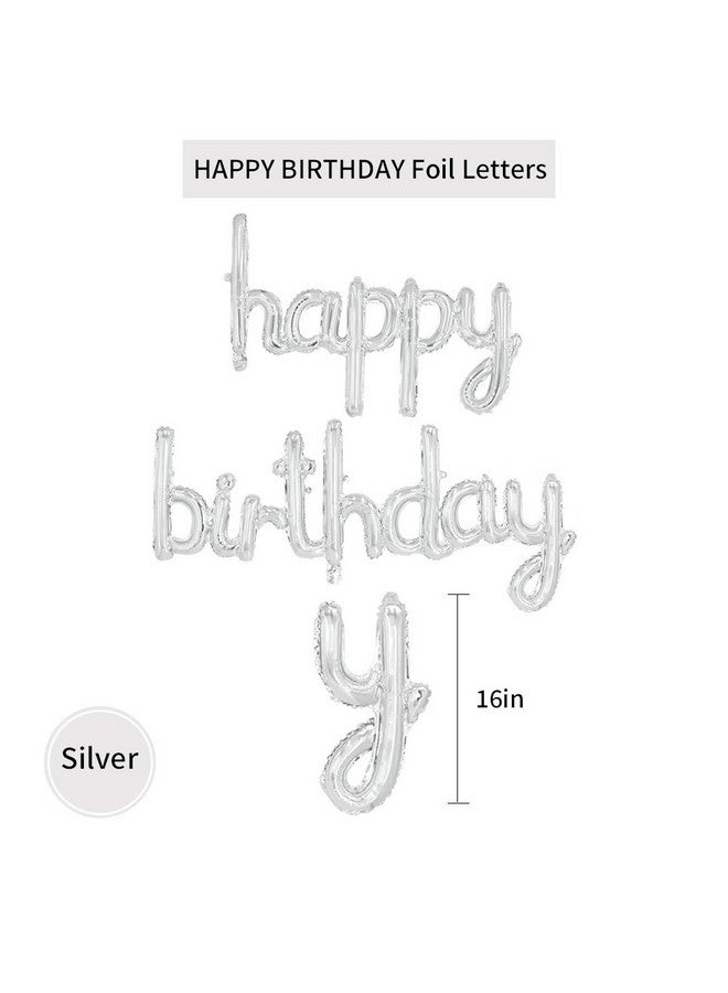 بيشيدا لافتة بالون عيد ميلاد سعيد فضية مقاس 40.64 سم من رقائق مايلر لعيد الميلاد، علامة بالون يدوية لكتابة بالونات عيد ميلاد سعيد لمستلزمات زينة حفلات أعياد الميلاد - Image 2