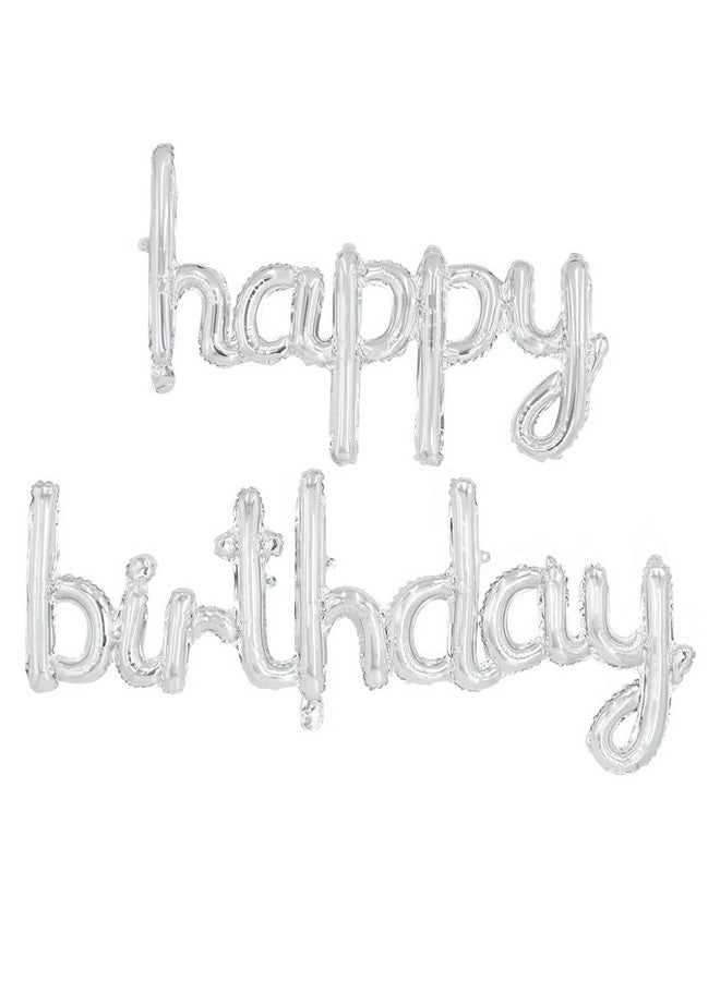 بيشيدا لافتة بالون عيد ميلاد سعيد فضية مقاس 40.64 سم من رقائق مايلر لعيد الميلاد، علامة بالون يدوية لكتابة بالونات عيد ميلاد سعيد لمستلزمات زينة حفلات أعياد الميلاد - Image 1