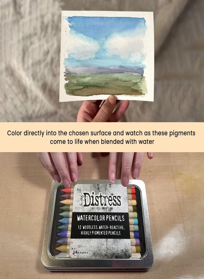 Tim Holtz Distress Watercolor Pencil 12pc Set 6 TDH83603 - Image 3