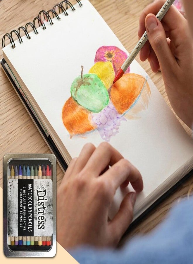 Tim Holtz Distress Watercolor Pencil 12pc Set 6 TDH83603 - Image 4