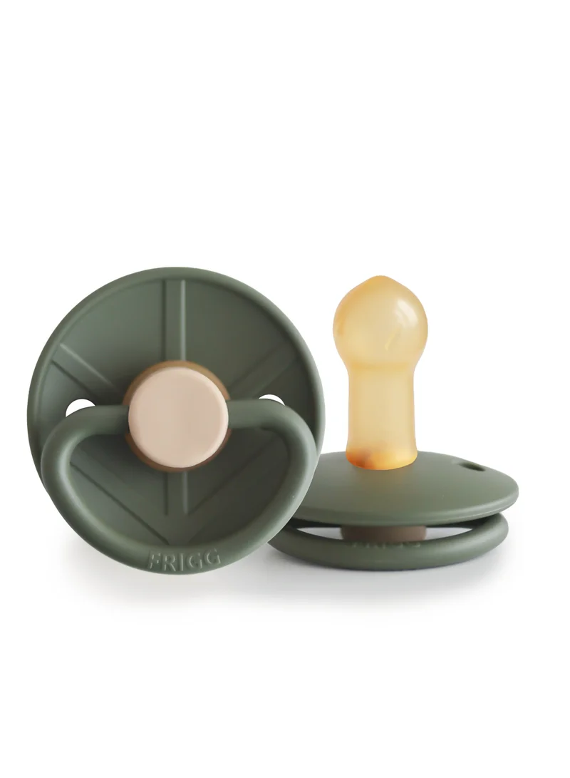 FRIGG Little Viking Latex Baby Pacifier 6-18M 1-Pack Ragnar Olive - Size 2