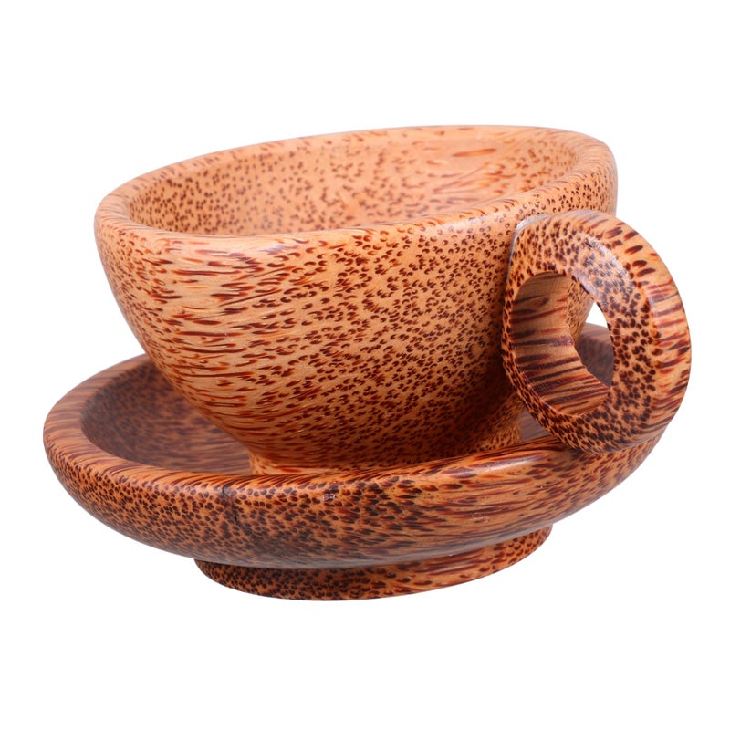 Wooden Coffee Mug And Coaster Set For Espresso Tea Hot Beverages - Image 2