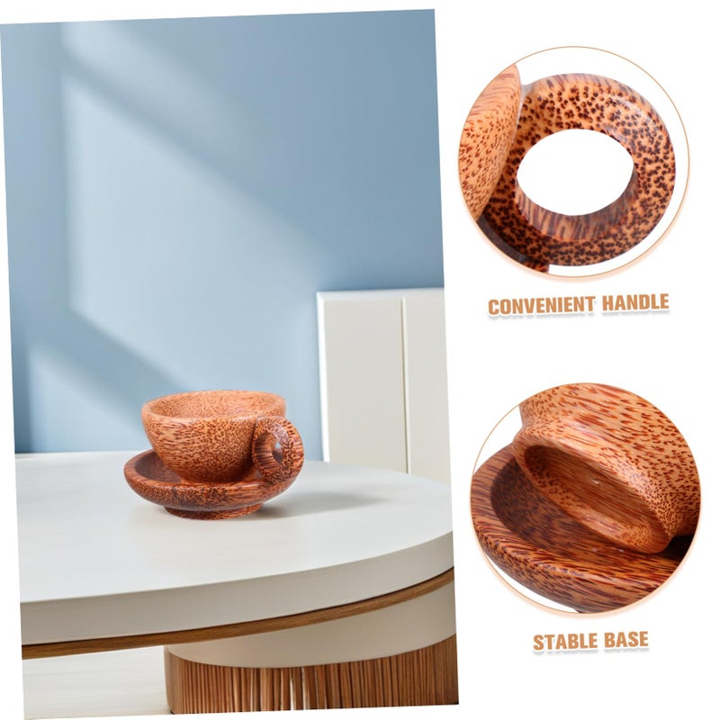 Wooden Coffee Mug And Coaster Set For Espresso Tea Hot Beverages - Image 4