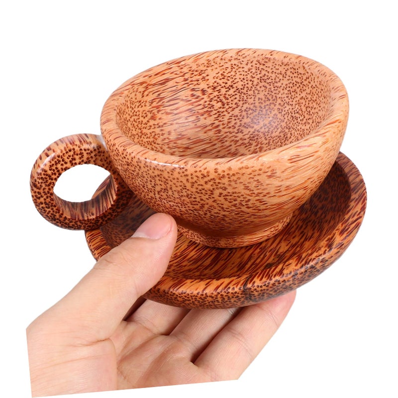 Wooden Coffee Mug And Coaster Set For Espresso Tea Hot Beverages - Image 5