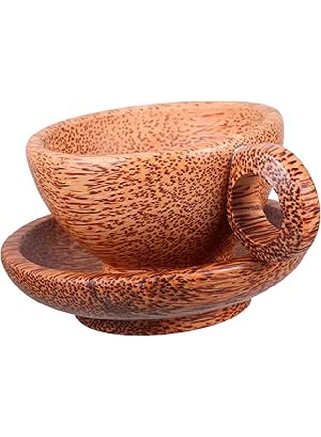 Wooden Coffee Mug And Coaster Set For Espresso Tea Hot Beverages - Image 1