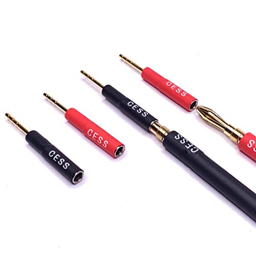 CNCESS CESS-053 Banana Plug to Pin Plug Adapter, 4mm Female to Male Screw Type Banana, 4 Pack (Straight PIN) - Image 3