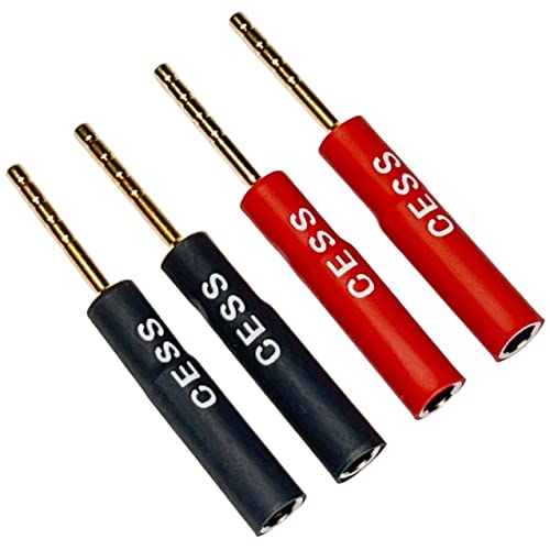 CNCESS CESS-053 Banana Plug to Pin Plug Adapter, 4mm Female to Male Screw Type Banana, 4 Pack (Straight PIN) - Image 4