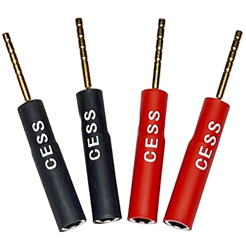 CNCESS CESS-053 Banana Plug to Pin Plug Adapter, 4mm Female to Male Screw Type Banana, 4 Pack (Straight PIN) - Image 2