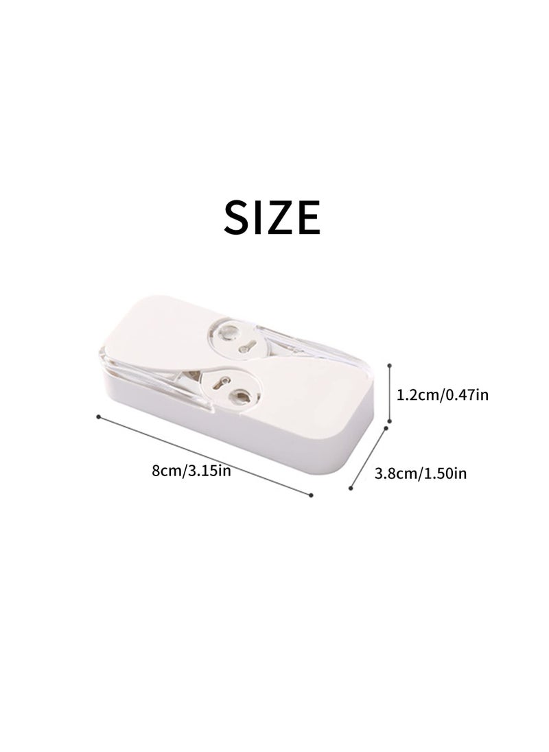 Portable Floss Dispenser, Dental Floss Portable Case Dispenser, Refillable Floss Pick Holder with 48 Pcs Dental Floss, Automatic Floss Organizer Travel Floss Cases for Teeth Cleaning (4 Pack)