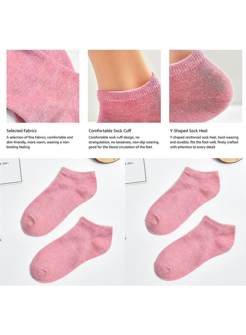 10 Pairs Of Cotton Non-Slip Striped Socks For Women Multicolor  - Image 4