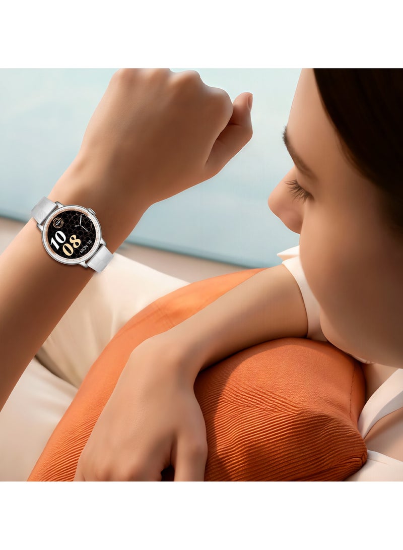 باورولوجي ساعة ذكية Gazelle Urban Elegance مزودة بنظام تحديد المواقع العالمي (GPS) وتتبع الصحة / ساعة ذكية للنساء / مراقبة مستوى التوتر / عمر بطارية يصل إلى 5 أيام / متوافقة مع Android 8.0+ وiOS 12+ - رمادي - Image 3