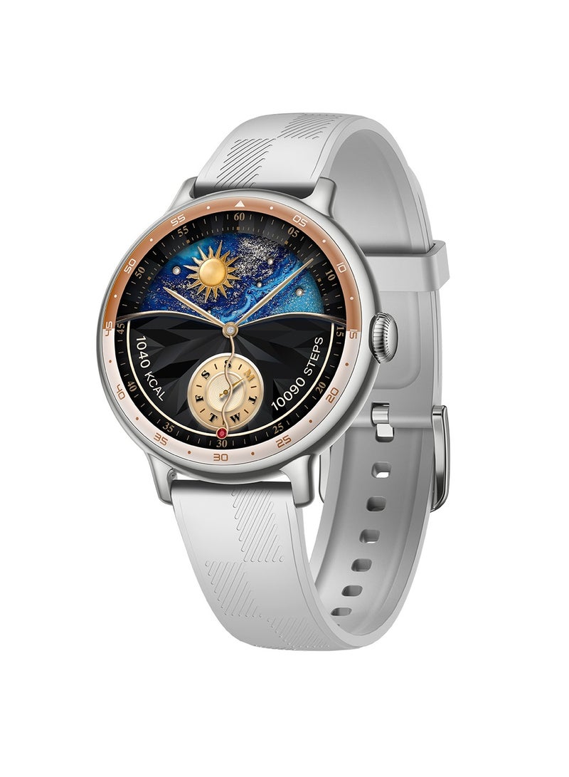 باورولوجي ساعة ذكية Gazelle Urban Elegance مزودة بنظام تحديد المواقع العالمي (GPS) وتتبع الصحة / ساعة ذكية للنساء / مراقبة مستوى التوتر / عمر بطارية يصل إلى 5 أيام / متوافقة مع Android 8.0+ وiOS 12+ - رمادي - Image 5