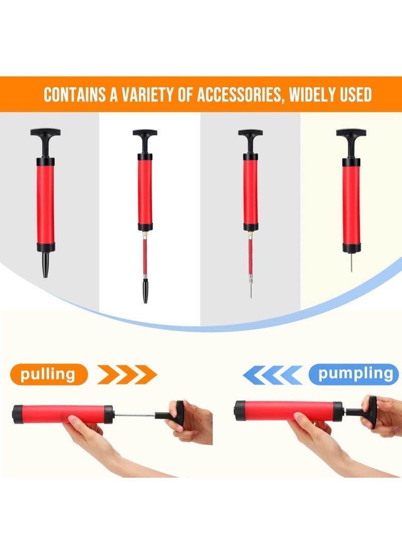 LOWHAT Ball Pump Kit Portable Hand Air Ball Pump for Sports Balls Inflator with Needle Extension Hose Soccer Pump for Football Basketball Volleyball Water Balloon Christmas Child Shoeboxes  - Image 2