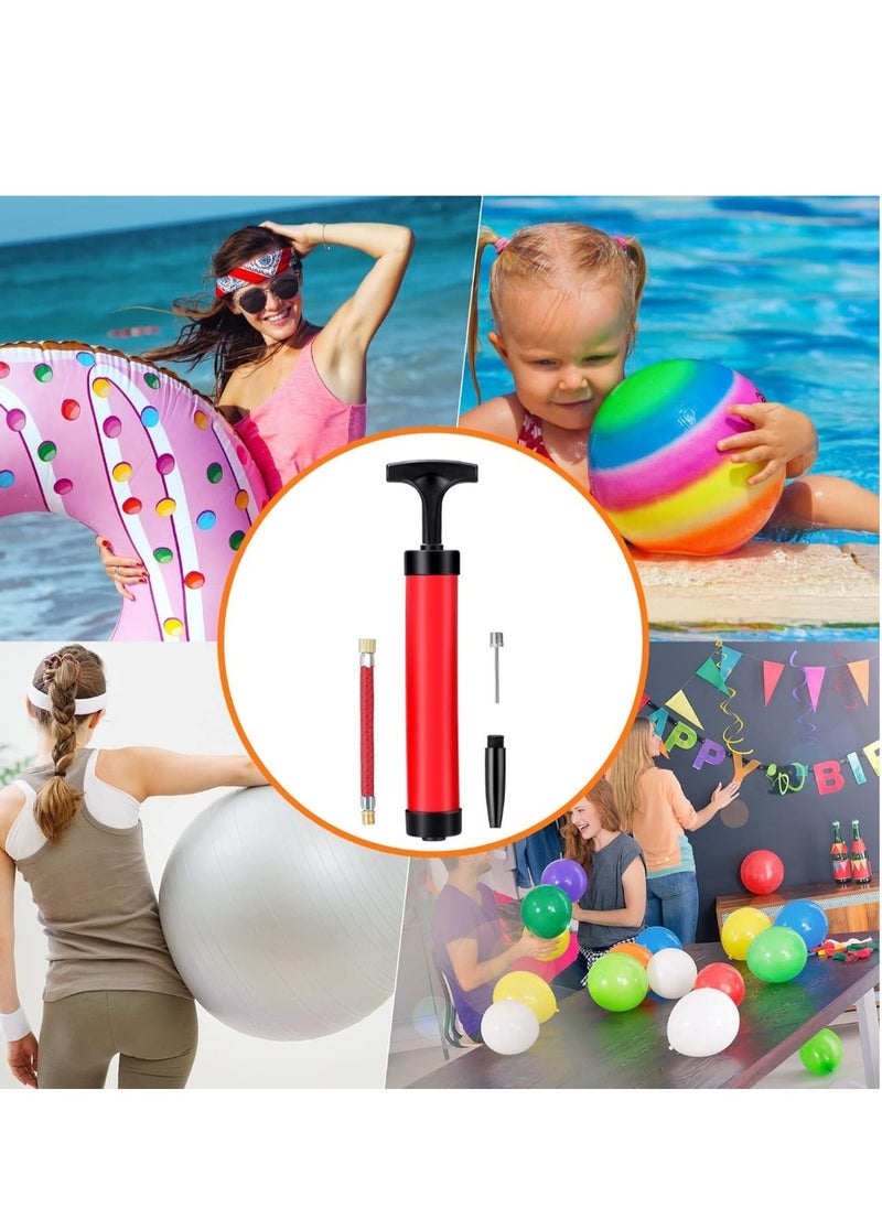LOWHAT Ball Pump Kit Portable Hand Air Ball Pump for Sports Balls Inflator with Needle Extension Hose Soccer Pump for Football Basketball Volleyball Water Balloon Christmas Child Shoeboxes  - Image 4