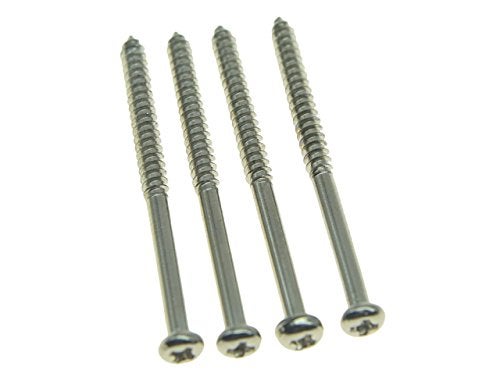 KAISH Pack of 20 Bass Guitar Pickup Mounting Screws Pickup Springs for Precision P Bass or J Bass or P90 Soap Bar Pickups Nickel - Image 3