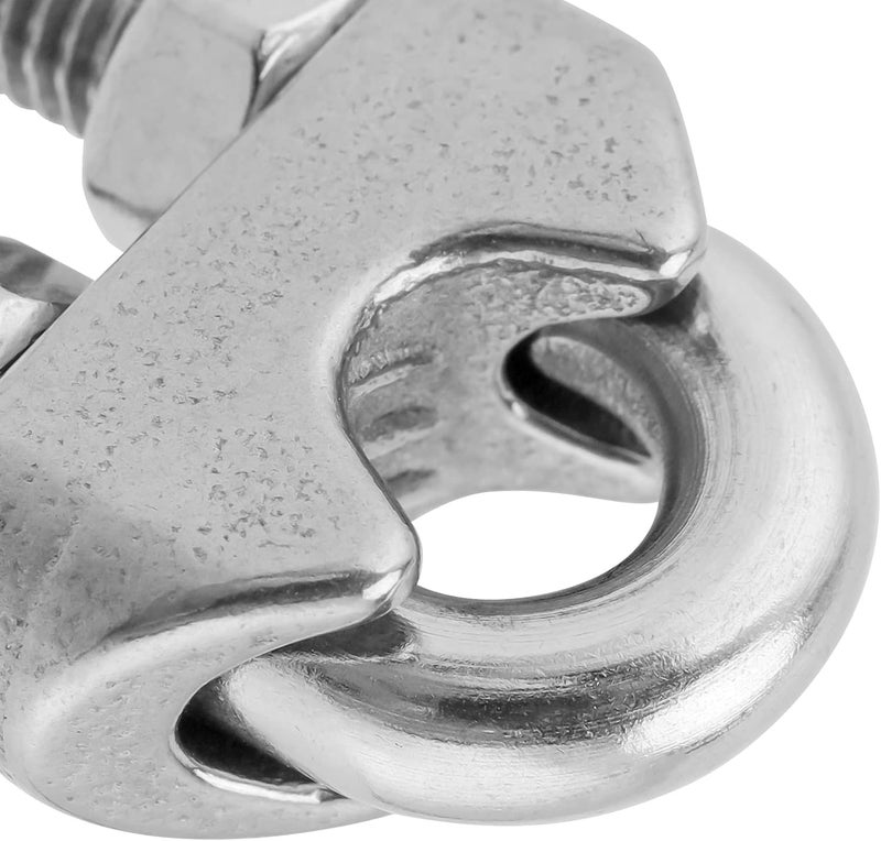 FUNSUEI 32 PCS 1/4 Inch M6 Stainless Steel Cable Clamps, Wire Rope Cable Clip Clamps, U Bolt Wire Rope Clamp, Wire Rope Clip Fastener for Wire Rope - Image 3