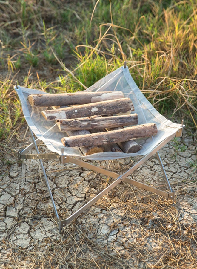 السنيدي شبك توليع فحم ستانلس ستيل مرن، فضي، مقاس 42*42*27 سم - Image 2