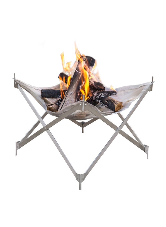 السنيدي شبك توليع فحم ستانلس ستيل مرن، فضي، مقاس 42*42*27 سم - Image 3