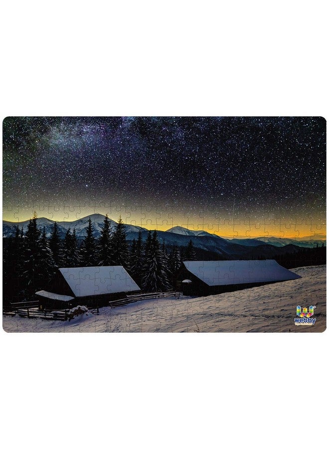 Webby Old Wooden House in Winter Forest Wooden Jigsaw Puzzle, 252 Pieces - Image 2