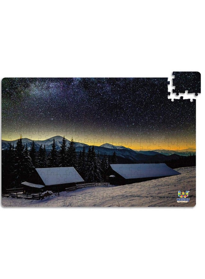 Webby Old Wooden House in Winter Forest Wooden Jigsaw Puzzle, 252 Pieces - Image 3