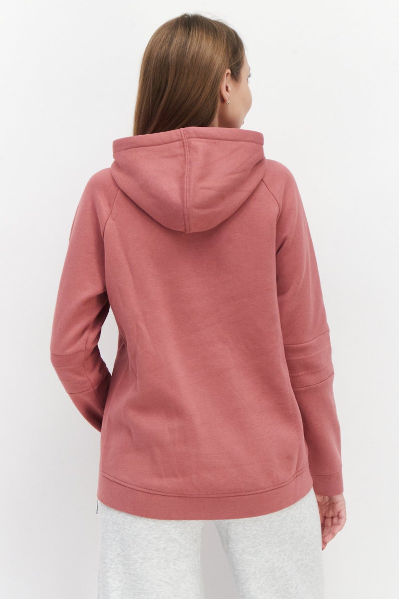 PUMA Women Sportswear Fit Long Sleeve Brand Logo Hoodie, Mauve - Image 2