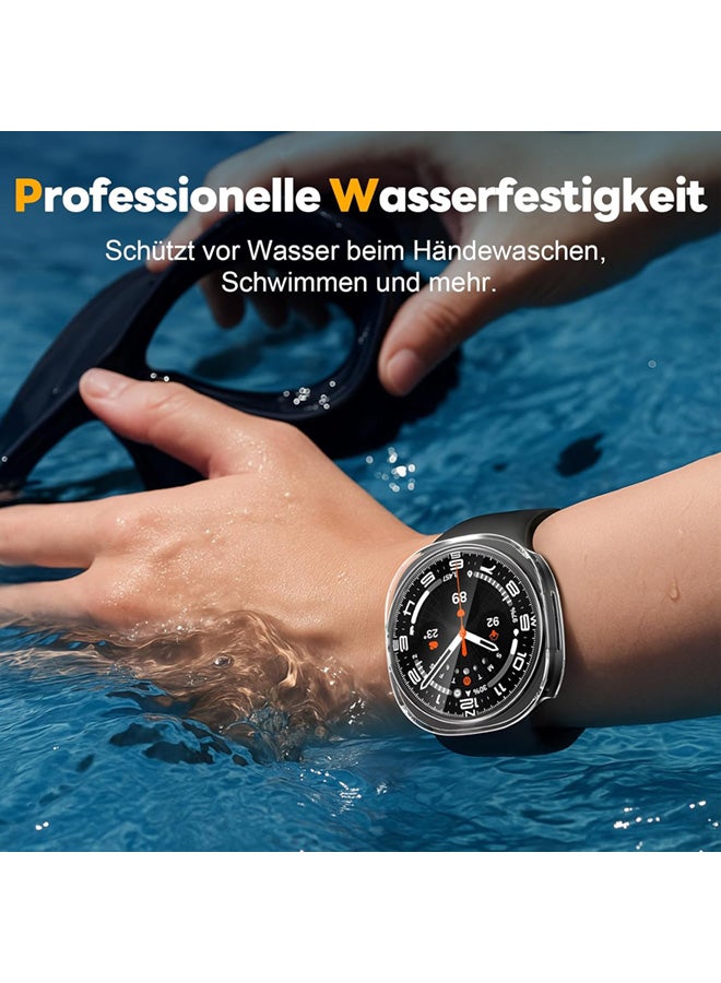 SJet Samsung Galaxy Watch 8 Screen Protector Case 44mm, Hard PC Bumper Cover with Anti-Fog Tempered Glass Protective Screen Protector for Galaxy Watch 8 Accessories (Clear,44mm)  - Image 4