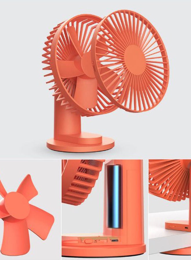NIBEMINENT Mini Portable Electric Desktop Fan PAA1035Czxc Orange - Image 2