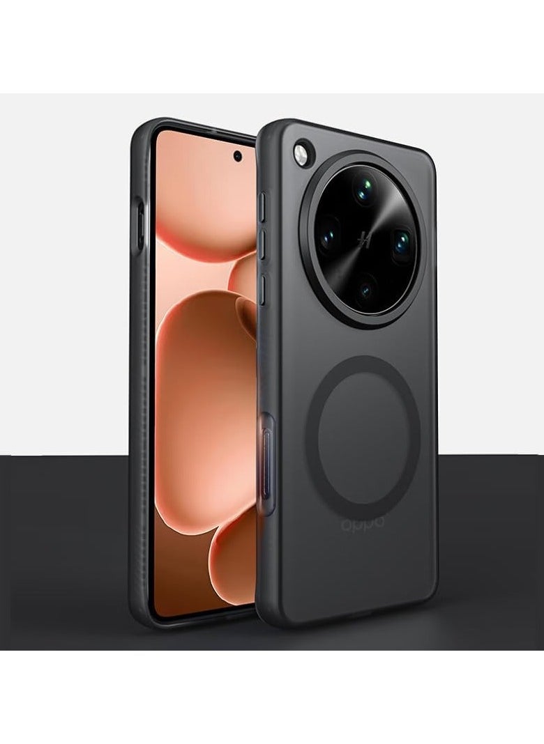 General - Frosted Case Compatible with Oppo Find X8 Ultra, Shock and Drop Protective Case with Magnetic Suction and Built-in Airbag Protective Cover at Four Corners for Oppo Find X8 Ultr - Image 1