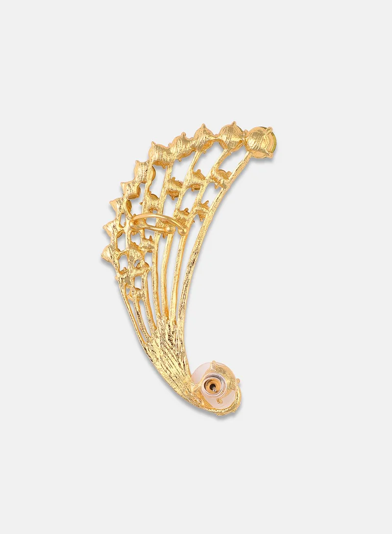 SOHI Tiered Artificial Cuff Earring Jewellery