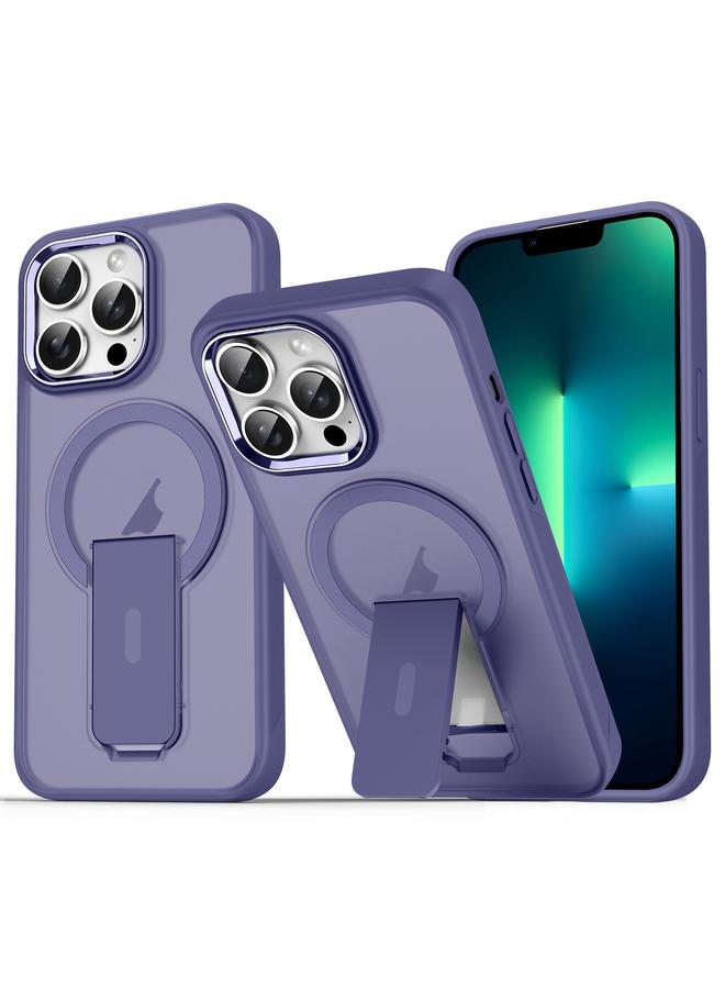 Zaboon Case For iPhone 13 Pro Max Acrylic Hybrid TPU MagSafe Holder Phone Case - Image 1