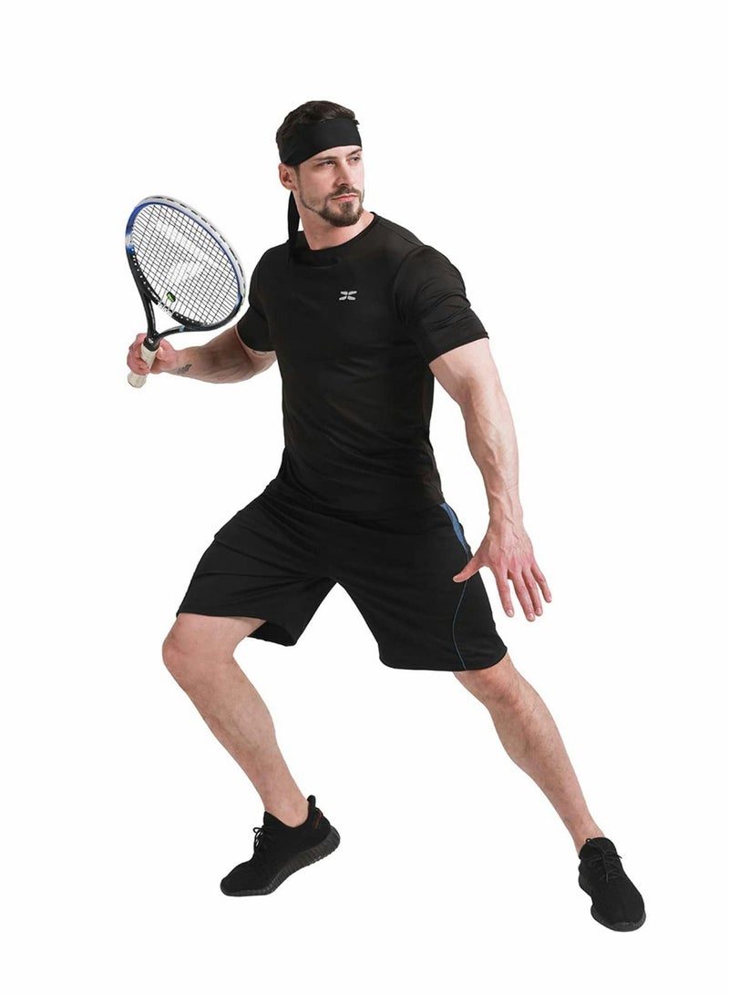 KASTWAVE Sports Headband Head Tie Tennis Headbands Sweatbands Wristbands Wrap Ideal - Image 4