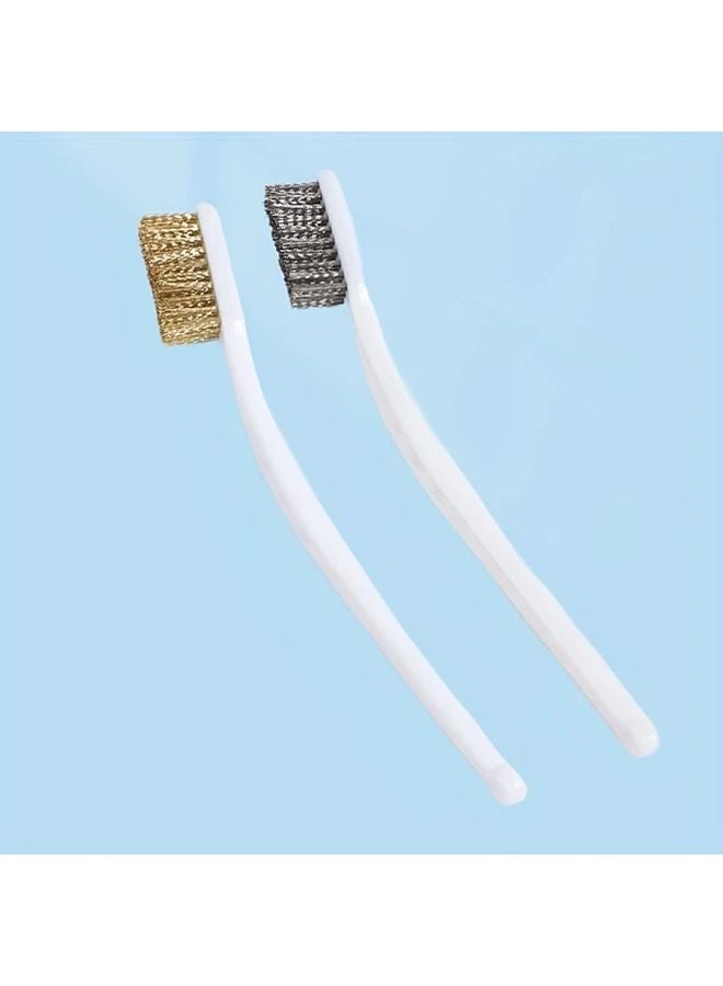 3Pcs Stainless Steel Wire Brushes Heavy Duty Rust Remover Metal Polisher - Image 5