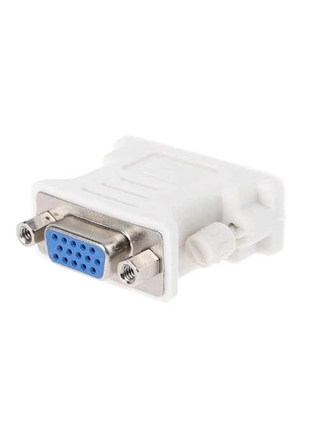 Taimi 2-pices DVI 24 Pin Male To VGA 15 Pin Female Converter Adapter White  - Image 2