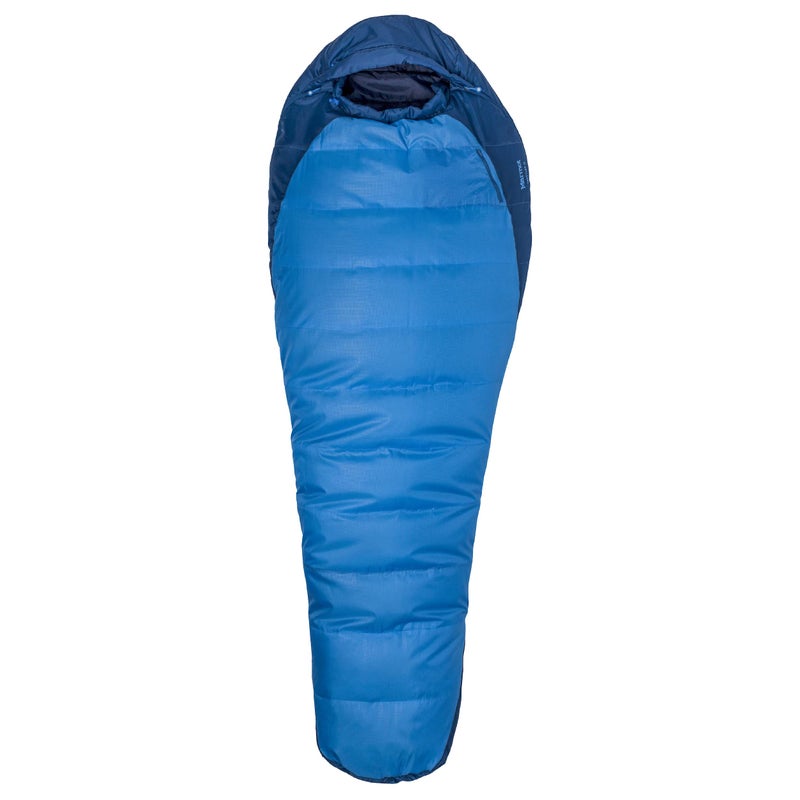 Marmot Mens Trestles 15 Sleeping Bag Insulated WaterResistant LeftZip Cobalt BlueBlue Night Long