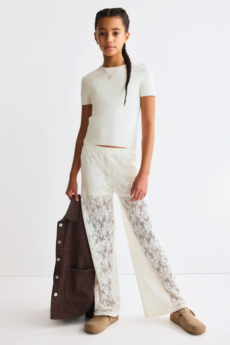 H&M Crochet-look trousers