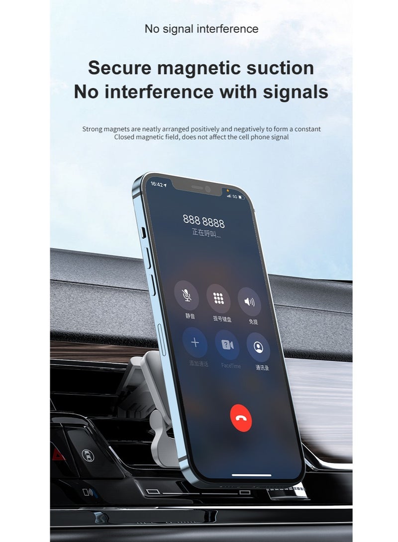 GULFLINK Wireless Car Mount Phone Charger 15W High-Speed Flash Magnetic Wireless Car Charger Black  - Image 5