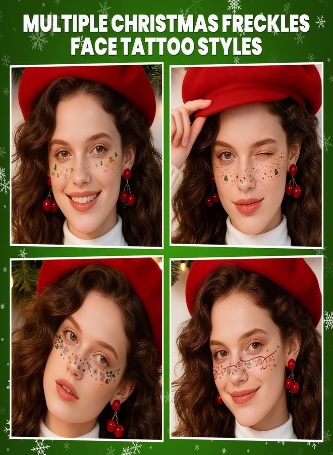 Leesgel Christmas Freckles Patches, Fake Freckles Face Temporary Tattoos, Xmas Makeup Accessories Decoration for Women Girls - Image 5