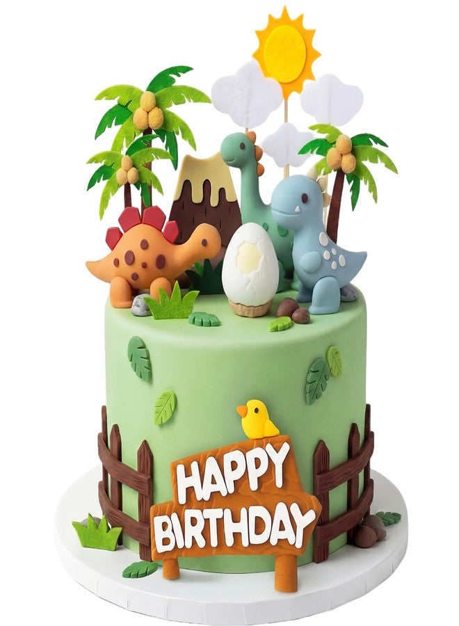 Knana 18Pcs Dinosaur Cake Topper Dinosaur Cake Decorations Dinosaur Egg Cake Decorations for Dinosaur Birthday Party Supplies - Image 1