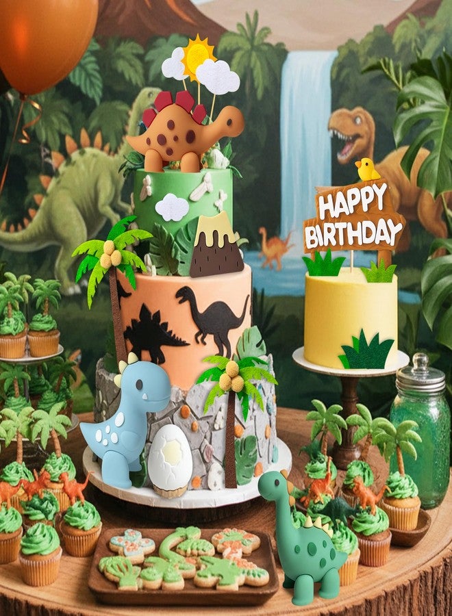 Knana 18Pcs Dinosaur Cake Topper Dinosaur Cake Decorations Dinosaur Egg Cake Decorations for Dinosaur Birthday Party Supplies - Image 4