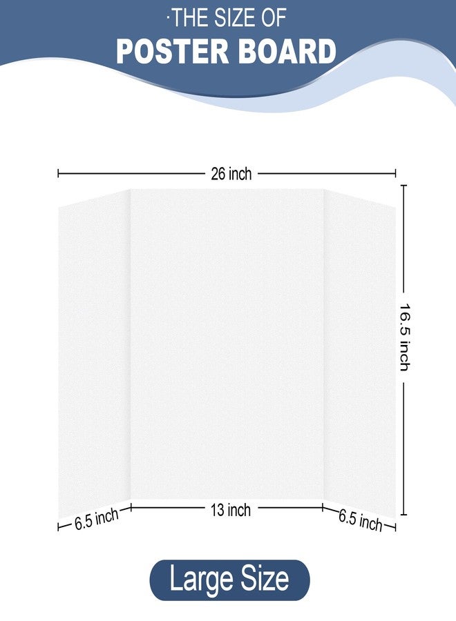 Rsgift 26x16.5 Trifold Poster Boards with Double Sided Tapes and Cardboard,Corrugated Display Boards,Professional Presentation Boards for School Project, Exhibitions(4PACKS) - Image 2