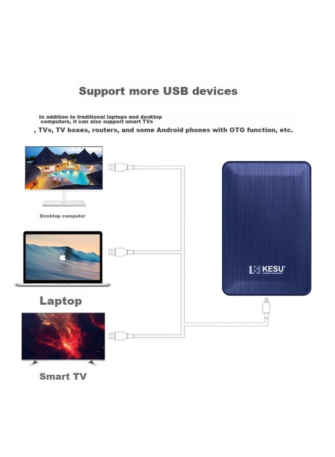 Kesu Encrypted Portable Hard Drive, 1tb, Usb3.0, K1, 2.5-inch, Bangpan Blue, External Storage For Files And Photos Backup - Image 2