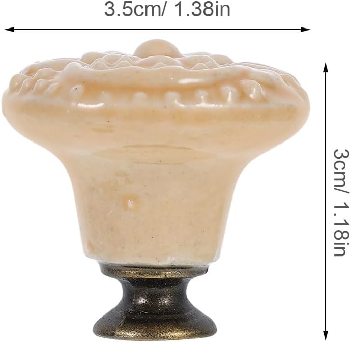 12pcs Floral Ceramic Pulls Cabinet Door Handles Single Hole Drawer Knobs Porcelain Hardware for Kitchen Dresser Wardrobe Furniture - Image 2