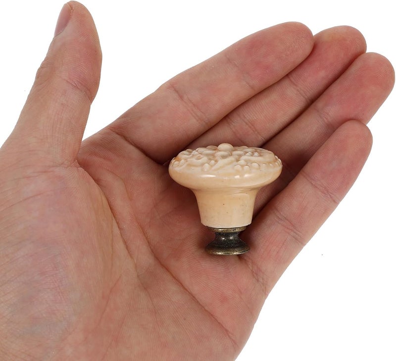 12pcs Floral Ceramic Pulls Cabinet Door Handles Single Hole Drawer Knobs Porcelain Hardware for Kitchen Dresser Wardrobe Furniture - Image 4