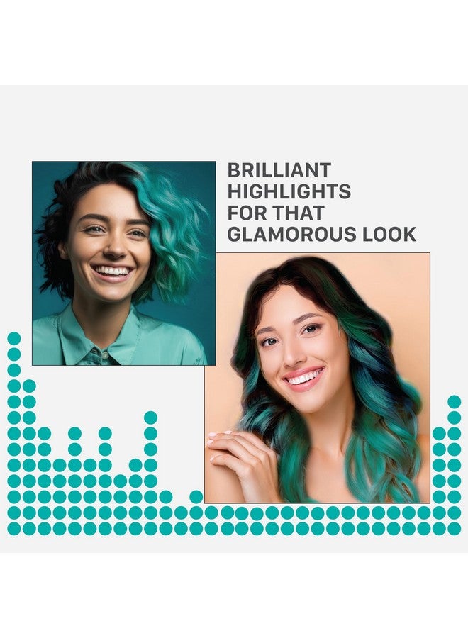 Streax Hair Colour Highlight Kit | Blue Hair Colour, Aqua Blue - Pack of 1 I Enriched with Walnut & Argan Oil I Hair Colour for Women | Rich, vibrant, Easy to use, DIY Application - Image 2