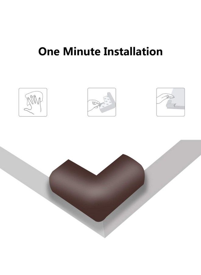 AnFun Corner Protector Baby Proof ; Corner Guard Child Safety For Babies Toddlers Kids ; Foam Corner Covers For Furniture Table Desk ; 8 Pack (Brown) - Image 4