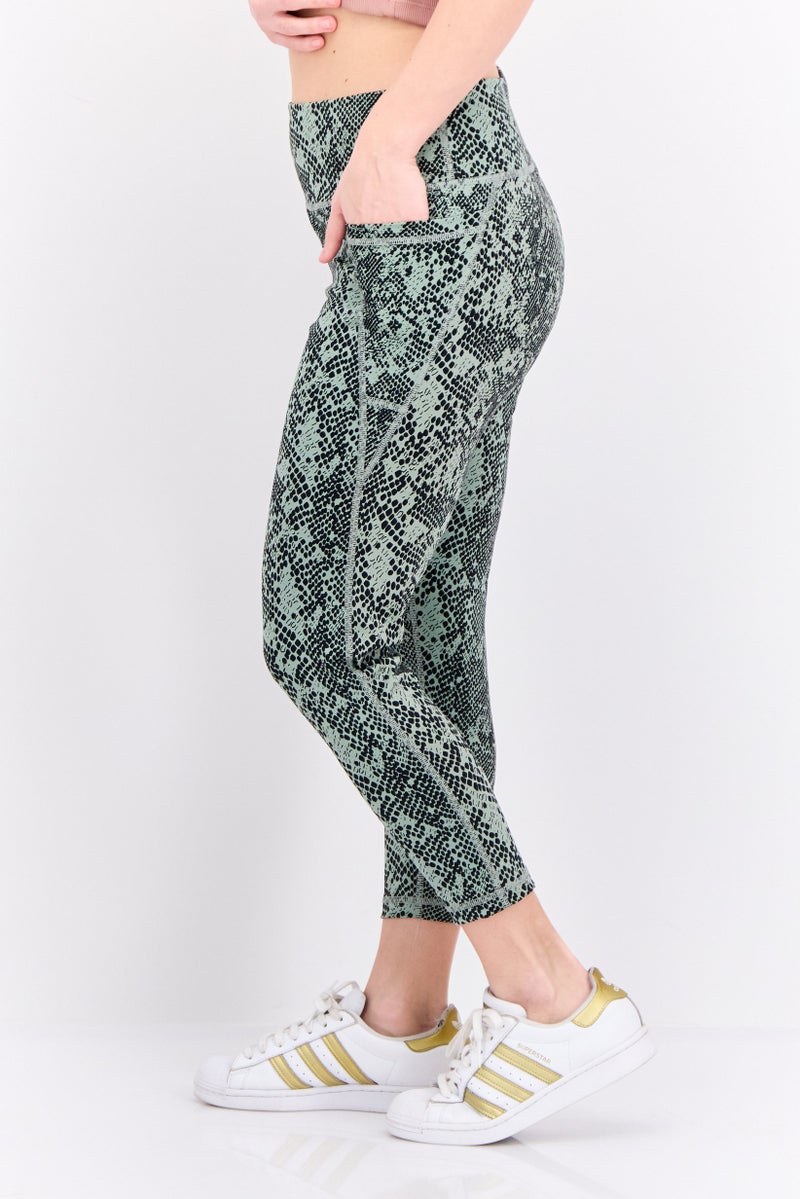 Adidas Women Tight Fit Training Leggings, Green - Image 3