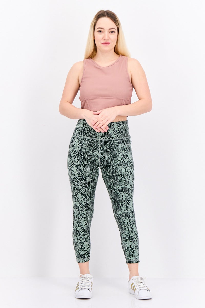 Adidas Women Tight Fit Training Leggings, Green - Image 4