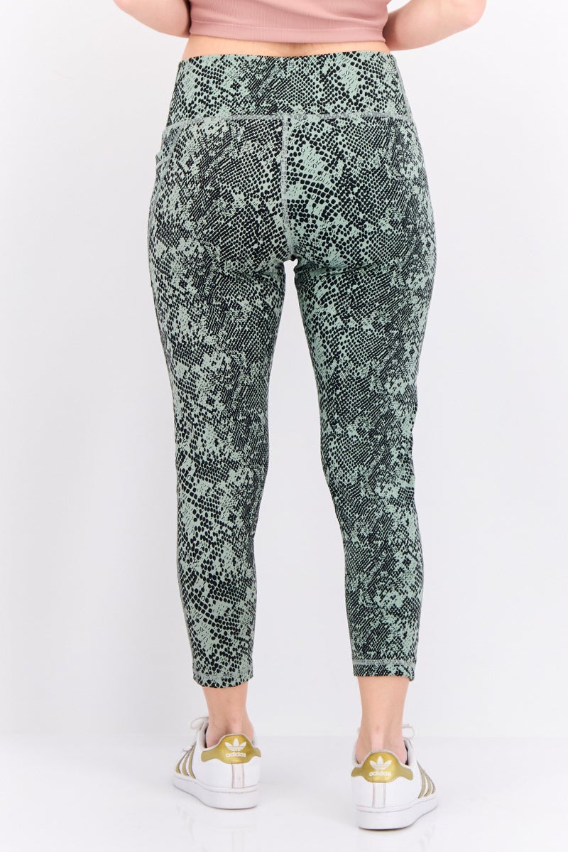 Adidas Women Tight Fit Training Leggings, Green - Image 2