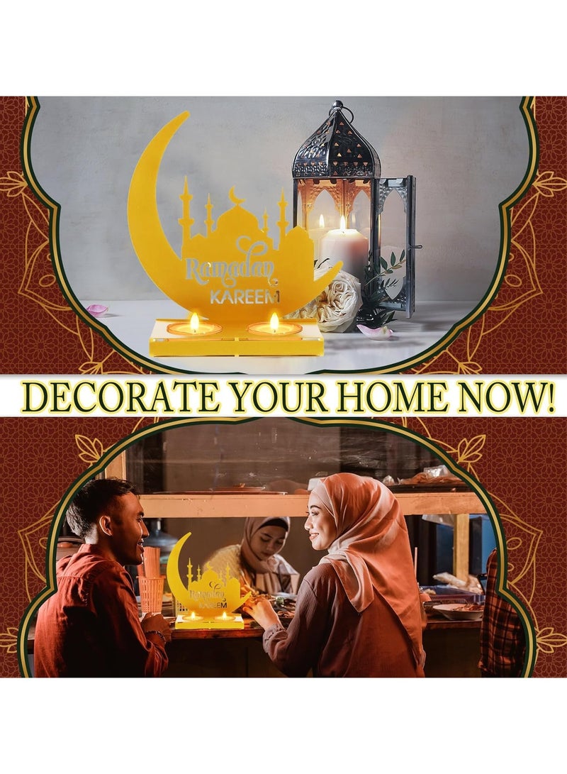DubaiGallery Islamism Muslim Metal Table Moon Led Eid Night Table Lights Ramadan Decor Marquee Sign Night Lamp Lights - Image 3